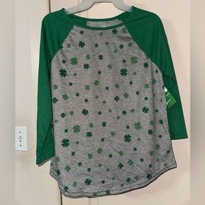 Green and Gray St. Patrick’s Day Baseball Tee 🍀